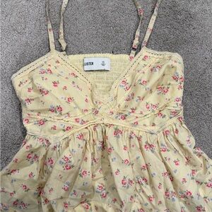 Hollister yellow babydoll top